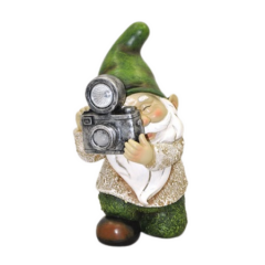 Leprechaun Say Cheese Solar Garden Decoration